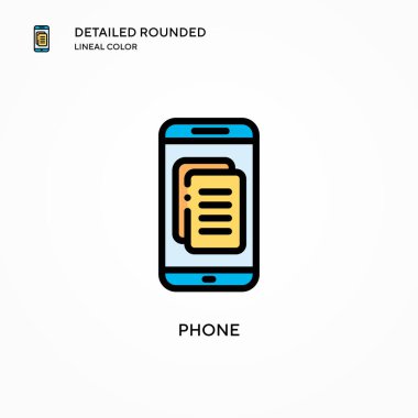 Telefon vektör simgesi. Modern vektör illüstrasyon kavramları. Düzenlemesi ve kişiselleştirmesi kolay.