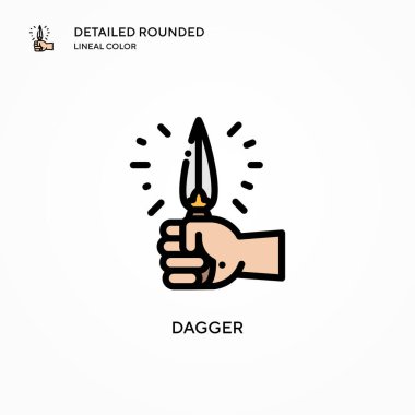 Hançer vektör simgesi. Modern vektör illüstrasyon kavramları. Düzenlemesi ve kişiselleştirmesi kolay.