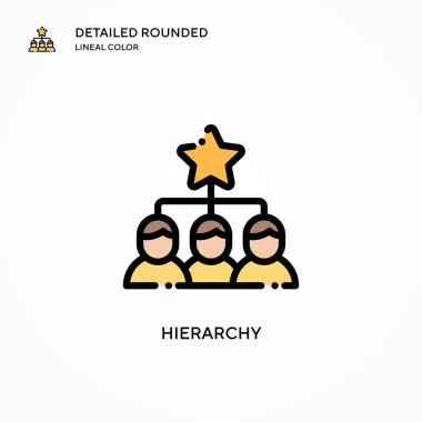 Hiyerarşi vektör simgesi. Modern vektör illüstrasyon kavramları. Düzenlemesi ve kişiselleştirmesi kolay.