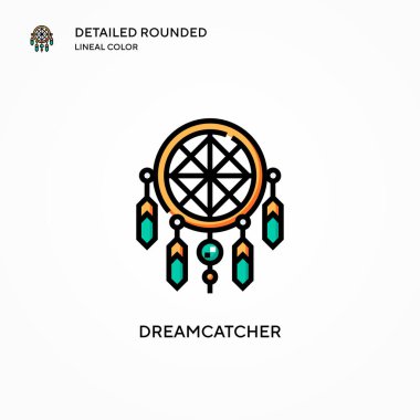 Rüya Avcısı vektör simgesi. Modern vektör illüstrasyon kavramları. Düzenlemesi ve kişiselleştirmesi kolay.
