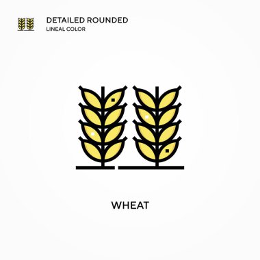 Buğday vektör simgesi. Modern vektör illüstrasyon kavramları. Düzenlemesi ve kişiselleştirmesi kolay.