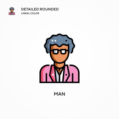 İnsan vektör simgesi. Modern vektör illüstrasyon kavramları. Düzenlemesi ve kişiselleştirmesi kolay.