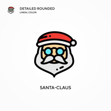 Noel Baba vektör ikonu. Modern vektör illüstrasyon kavramları. Düzenlemesi ve kişiselleştirmesi kolay.