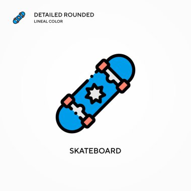 Kaykay vektör simgesi. Modern vektör illüstrasyon kavramları. Düzenlemesi ve kişiselleştirmesi kolay.