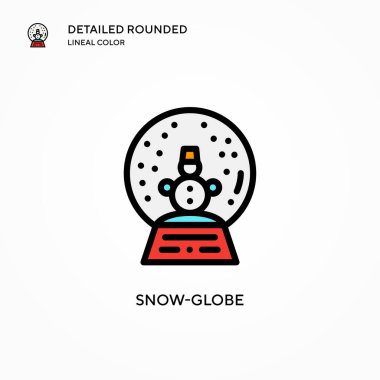 Kar küresi vektör simgesi. Modern vektör illüstrasyon kavramları. Düzenlemesi ve kişiselleştirmesi kolay.