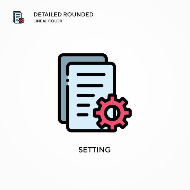 Vektör simgesi ayarlanıyor. Modern vektör illüstrasyon kavramları. Düzenlemesi ve kişiselleştirmesi kolay.