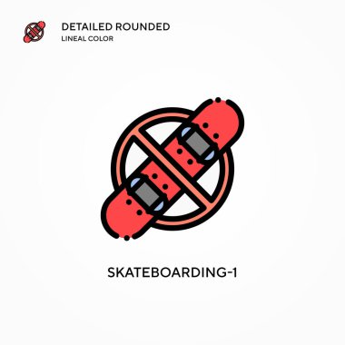 Kaykay-1 vektör simgesi. Modern vektör illüstrasyon kavramları. Düzenlemesi ve kişiselleştirmesi kolay.