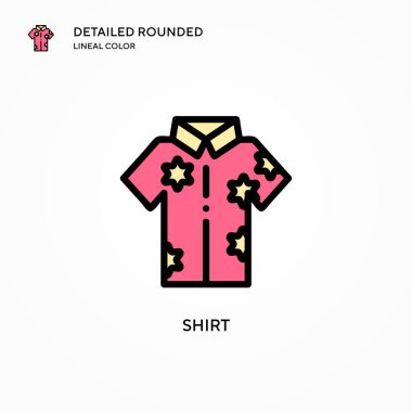 Gömlek vektör simgesi. Modern vektör illüstrasyon kavramları. Düzenlemesi ve kişiselleştirmesi kolay.