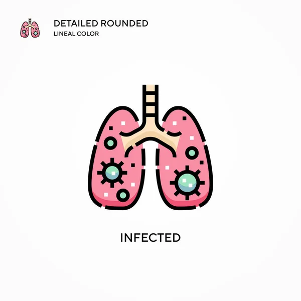 Ikon Vektor Terinfeksi Konsep Gambar Vektor Modern Mudah Untuk Mengedit - Stok Vektor