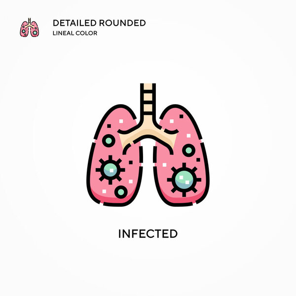 Infected vector icon. Modern vector illustration concepts. Easy to edit and customize.