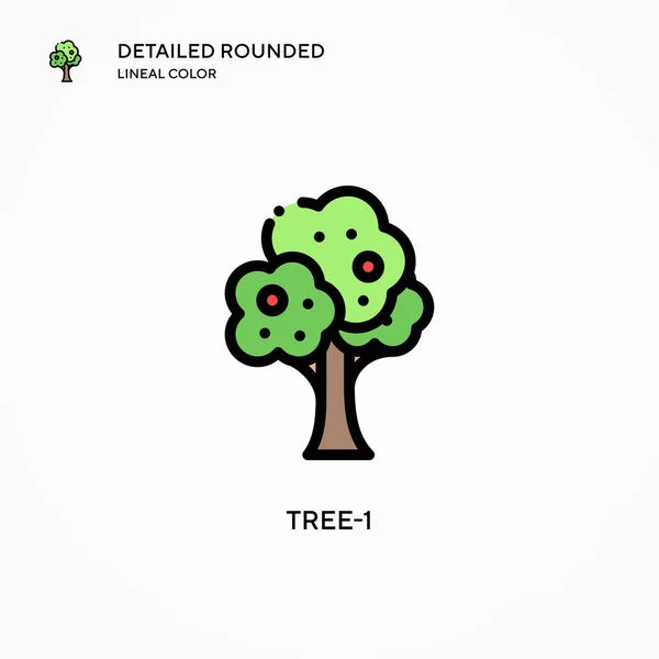 Icona Vettoriale Tree Concetti Moderni Illustrazione Vettoriale Facile Modificare Personalizzare — Vettoriale Stock