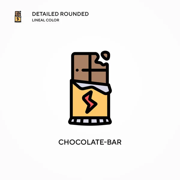 Ícone Vetorial Barra Chocolate Conceitos Modernos Ilustração Vetorial Fácil Editar —  Vetores de Stock