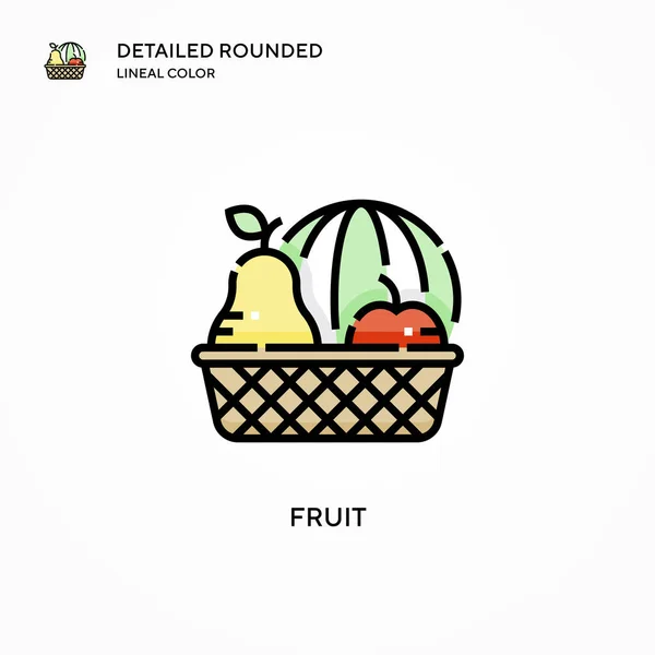 Icono Vector Fruta Conceptos Modernos Ilustración Vectorial Fácil Editar Personalizar — Archivo Imágenes Vectoriales