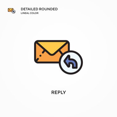 Vektör simgesine cevap ver. Modern vektör illüstrasyon kavramları. Düzenlemesi ve kişiselleştirmesi kolay.