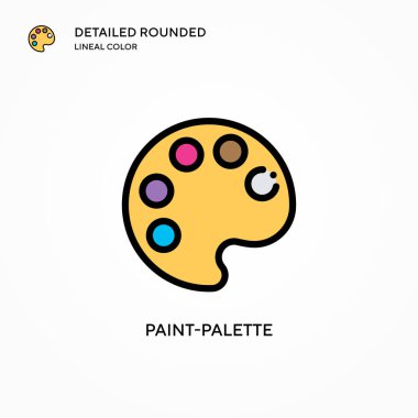 Boya palet vektör simgesi. Modern vektör illüstrasyon kavramları. Düzenlemesi ve kişiselleştirmesi kolay.