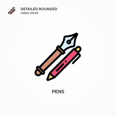 Kalem vektör simgesi. Modern vektör illüstrasyon kavramları. Düzenlemesi ve kişiselleştirmesi kolay.