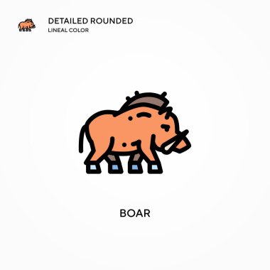 Domuz vektör simgesi. Modern vektör illüstrasyon kavramları. Düzenlemesi ve kişiselleştirmesi kolay.