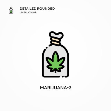 Marijuana-2 vektör ikonu. Modern vektör illüstrasyon kavramları. Düzenlemesi ve kişiselleştirmesi kolay.
