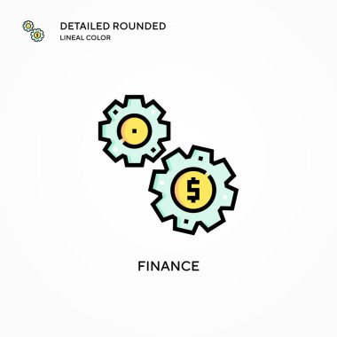 Finans vektör simgesi. Modern vektör illüstrasyon kavramları. Düzenlemesi ve kişiselleştirmesi kolay.