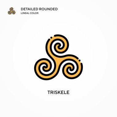 Triskele vektör simgesi. Modern vektör illüstrasyon kavramları. Düzenlemesi ve kişiselleştirmesi kolay.