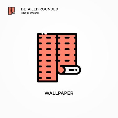Duvar kağıdı vektör simgesi. Modern vektör illüstrasyon kavramları. Düzenlemesi ve kişiselleştirmesi kolay.