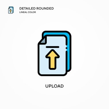 Vektör simgesini yükle. Modern vektör illüstrasyon kavramları. Düzenlemesi ve kişiselleştirmesi kolay.