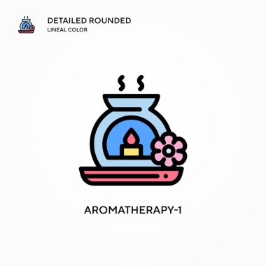 Aromaterapi-1 vektör simgesi. Modern vektör illüstrasyon kavramları. Düzenlemesi ve kişiselleştirmesi kolay.