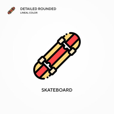 Kaykay vektör simgesi. Modern vektör illüstrasyon kavramları. Düzenlemesi ve kişiselleştirmesi kolay.