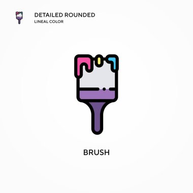 Fırça vektör simgesi. Modern vektör illüstrasyon kavramları. Düzenlemesi ve kişiselleştirmesi kolay.