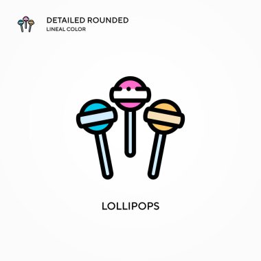 Lolipop vektör simgesi. Modern vektör illüstrasyon kavramları. Düzenlemesi ve kişiselleştirmesi kolay.