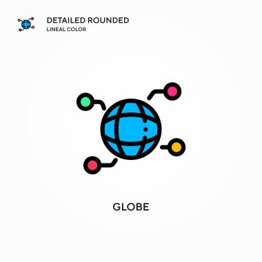 Dünya vektör simgesi. Modern vektör illüstrasyon kavramları. Düzenlemesi ve kişiselleştirmesi kolay.