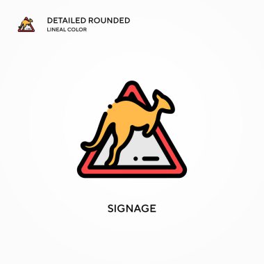 İmza vektör simgesi. Modern vektör illüstrasyon kavramları. Düzenlemesi ve kişiselleştirmesi kolay.