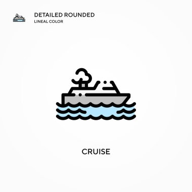 Seyir vektör simgesi. Modern vektör illüstrasyon kavramları. Düzenlemesi ve kişiselleştirmesi kolay.