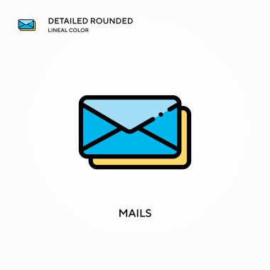 Posta vektör simgesi. Modern vektör illüstrasyon kavramları. Düzenlemesi ve kişiselleştirmesi kolay.