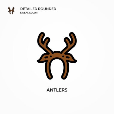 Boynuzlar vektör simgesi. Modern vektör illüstrasyon kavramları. Düzenlemesi ve kişiselleştirmesi kolay.