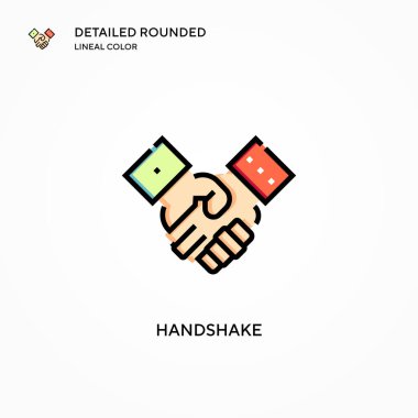 El sıkışma vektör simgesi. Modern vektör illüstrasyon kavramları. Düzenlemesi ve kişiselleştirmesi kolay.