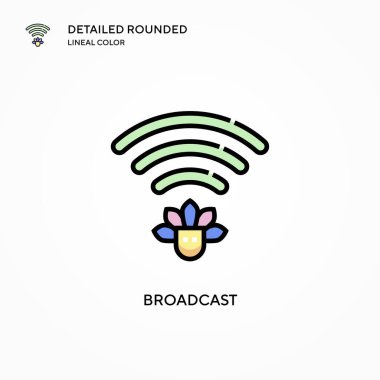 Yayın vektör simgesi. Modern vektör illüstrasyon kavramları. Düzenlemesi ve kişiselleştirmesi kolay.