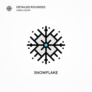 Kar Tanesi vektör simgesi. Modern vektör illüstrasyon kavramları. Düzenlemesi ve kişiselleştirmesi kolay.