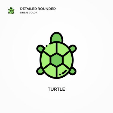 Kaplumbağa vektör simgesi. Modern vektör illüstrasyon kavramları. Düzenlemesi ve kişiselleştirmesi kolay.