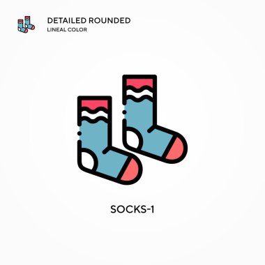 Çorap-1 vektör ikonu. Modern vektör illüstrasyon kavramları. Düzenlemesi ve kişiselleştirmesi kolay.