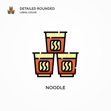 Erişte vektör simgesi. Modern vektör illüstrasyon kavramları. Düzenlemesi ve kişiselleştirmesi kolay.