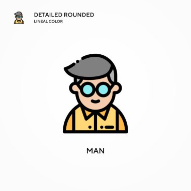 İnsan vektör simgesi. Modern vektör illüstrasyon kavramları. Düzenlemesi ve kişiselleştirmesi kolay.