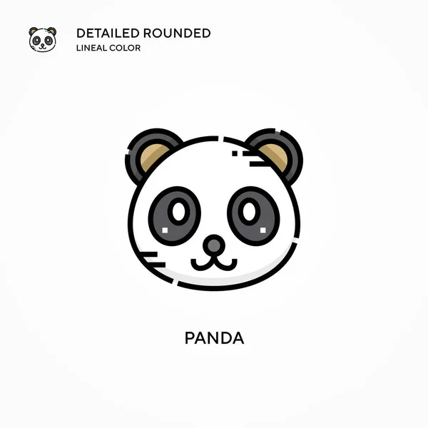 Icono Del Vector Panda Conceptos Modernos Ilustración Vectorial Fácil Editar — Archivo Imágenes Vectoriales