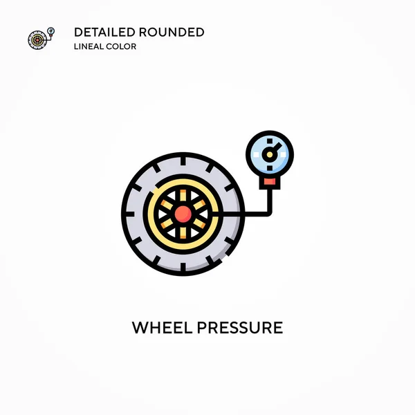 Wheel Pressure Vector Icon Modern Vector Illustration Concepts Easy Edit — Stock Vector