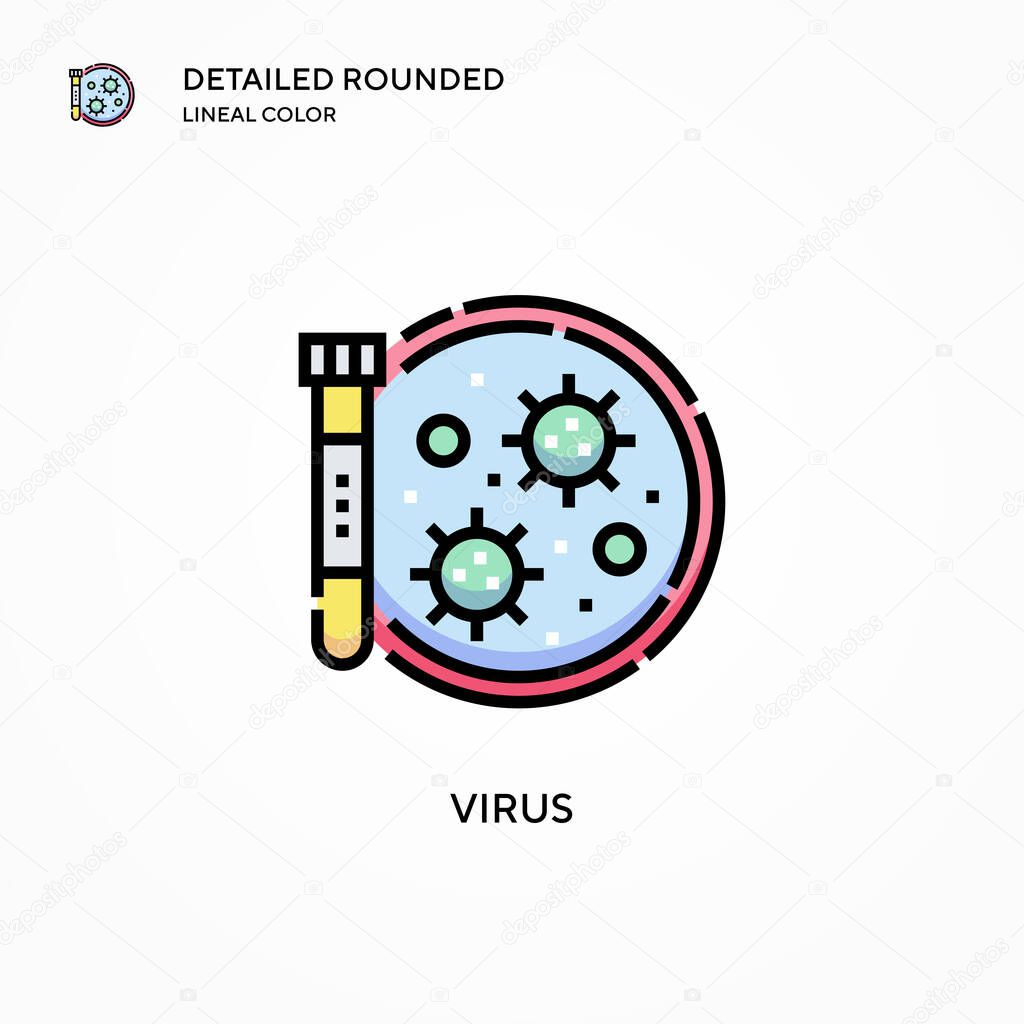 Virus vector icon. Modern vector illustration concepts. Easy to edit and customize.
