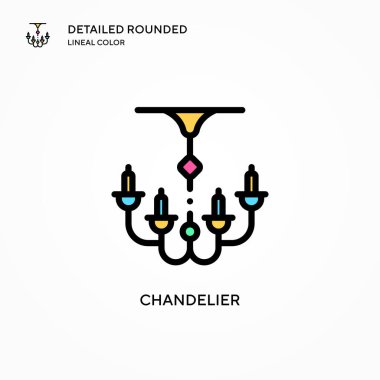 Avize vektör simgesi. Modern vektör illüstrasyon kavramları. Düzenlemesi ve kişiselleştirmesi kolay.