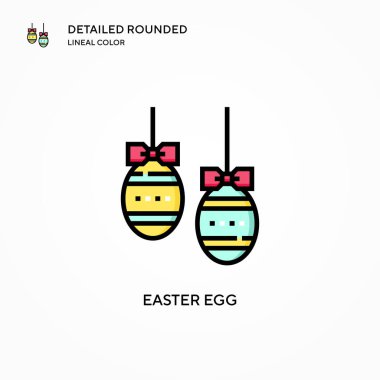 Paskalya yumurtası ikonu. Modern vektör illüstrasyon kavramları. Düzenlemesi ve kişiselleştirmesi kolay.