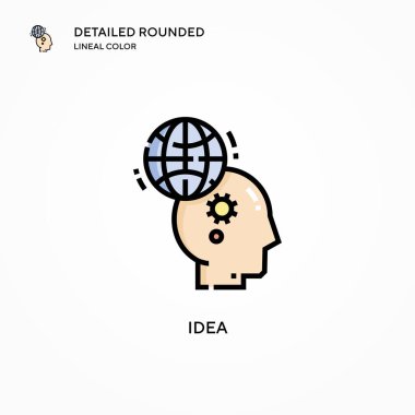 Fikir vektör simgesi. Modern vektör illüstrasyon kavramları. Düzenlemesi ve kişiselleştirmesi kolay.