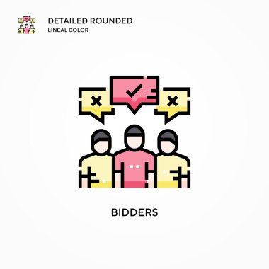 Teklif veren vektör simgesi. Modern vektör illüstrasyon kavramları. Düzenlemesi ve kişiselleştirmesi kolay.