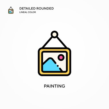 Vektör simgesi boyanıyor. Modern vektör illüstrasyon kavramları. Düzenlemesi ve kişiselleştirmesi kolay.